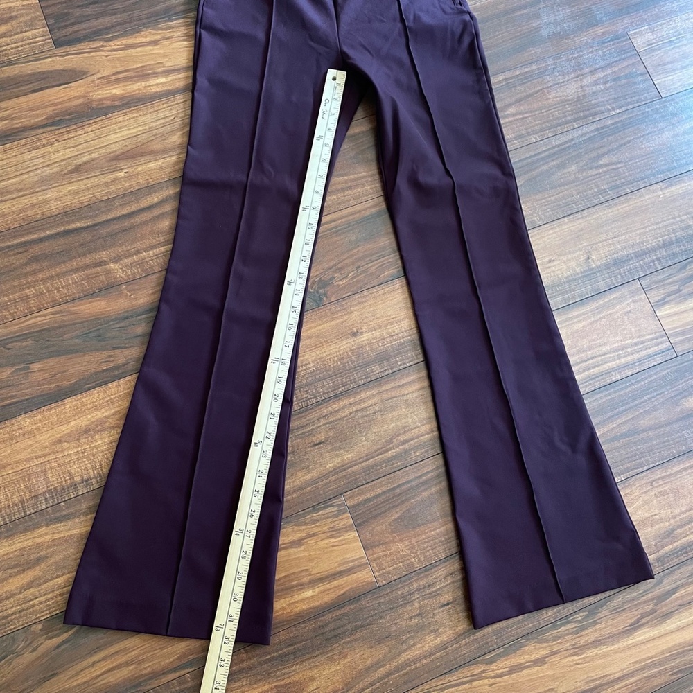 H&M 32" Length Pants Dark Burgundy Side Zip - Picture 4 of 10